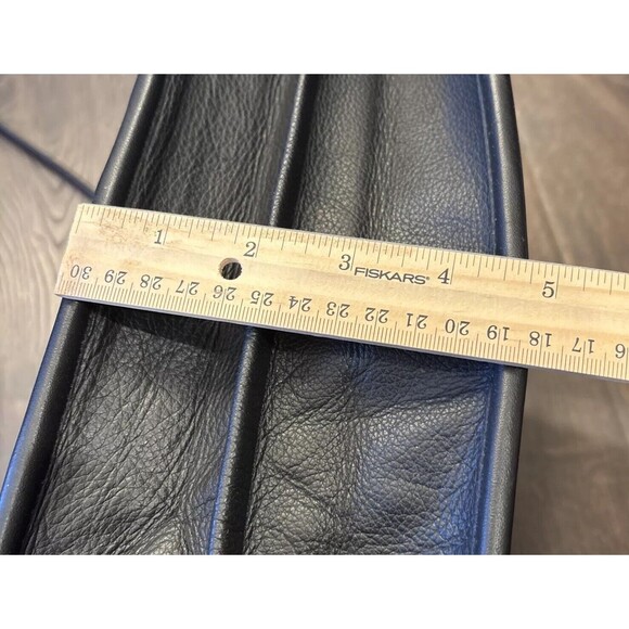 Roche Handmade Black & Brown Lizard Leather Convertible Handbag Briefcase - Picture 12 of 12